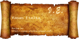 Vasas Etelka névjegykártya